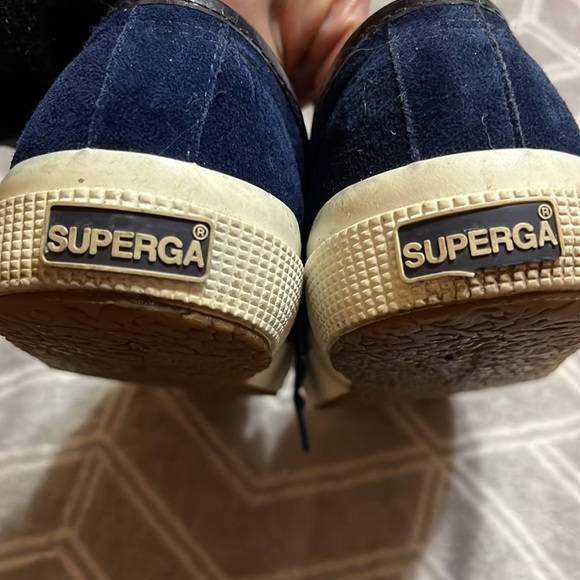 Superga Navy Blue and White Suede Cotu Sneaker Sz 6 / 36 - Picture 6 of 6